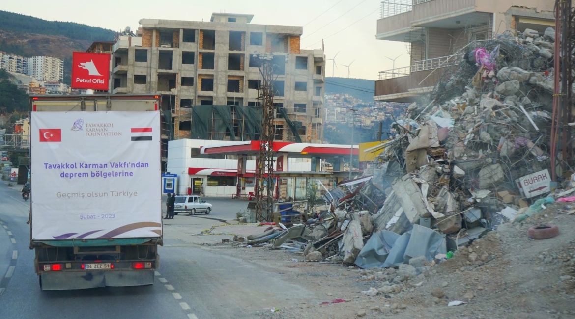 Tawakkol Karman Foundation delivers aid convoy to earthquake victims in Turkey