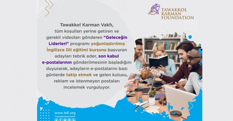 TKV, 2. aşama İngilizce dil bursu başvuru sahipleri için son kabullerin gönderim süresinin sona erdiğini açıkladı