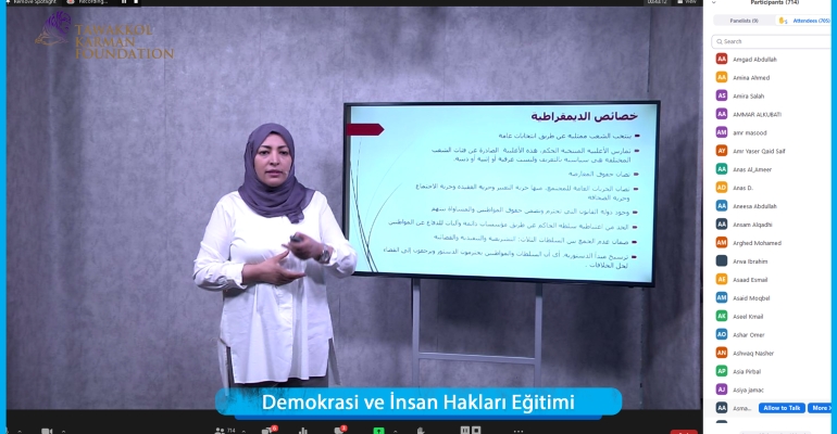 TKV Demokrasi ve Barışın İnşası Kursunun İkinci Versiyonunu Başlattı