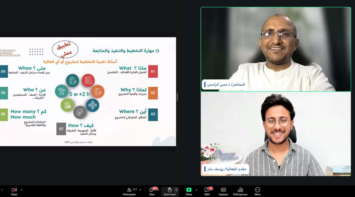 مؤسسة توكل كرمان تنفّذ النسخة الرابعة من البرنامج التدريبي "تأهيل الشباب لسوق العمل"