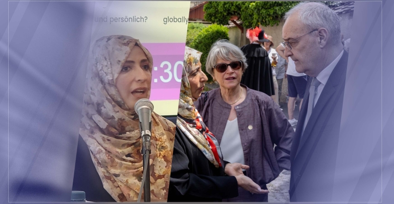 توكل كرمان تدعو من سويسرا إلى التمسك بالأمل ومقاومة الظلم وبناء سلام قائم على العدالة