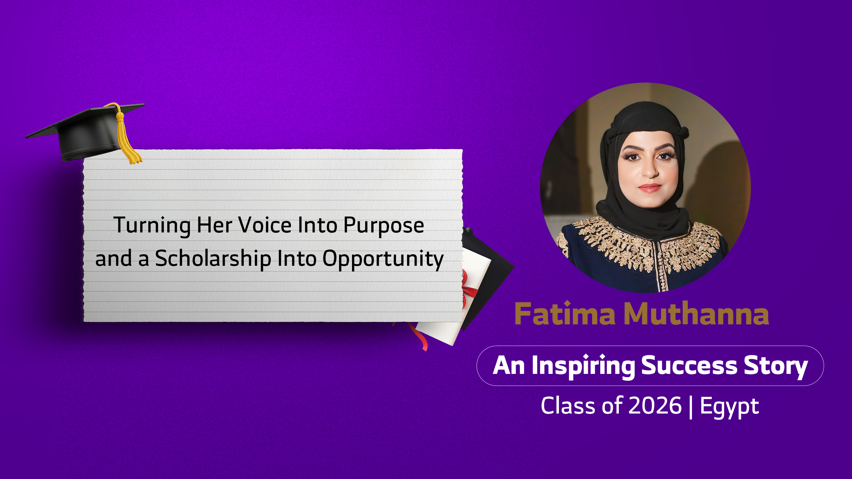 Turning Her Voice Into Purpose, and a Scholarship Into Opportunity